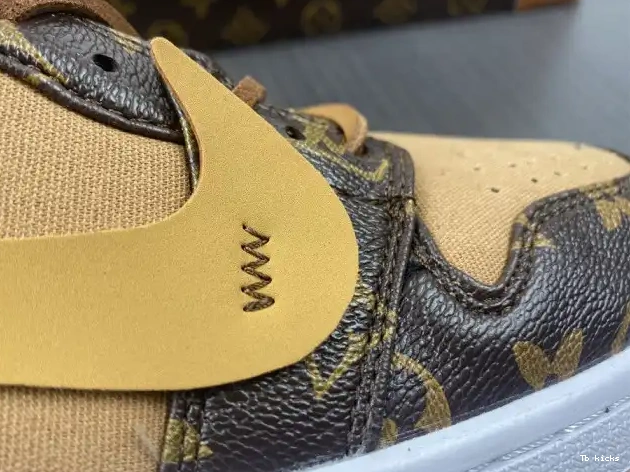 Rep TBK x Jordan OW Off-Louis 1 LOW Air AJ1 0504